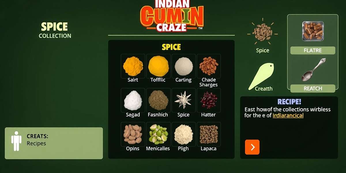 Indian Cumin Craze Gameplay Indian Cumin Craze gameplay showing spice collection grid and recipe creation interface